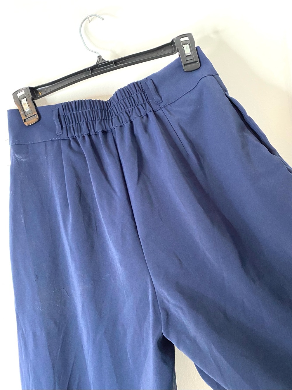Halara NWT Navy Wide Leg Dress Pants High Rise Stretch Pull On Trouser - Picture 5 of 6